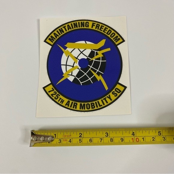 Air Force 4”x4” Sticker 725th Air Mobility Squad Maintaining Freedom Military - Picture 4 of 5